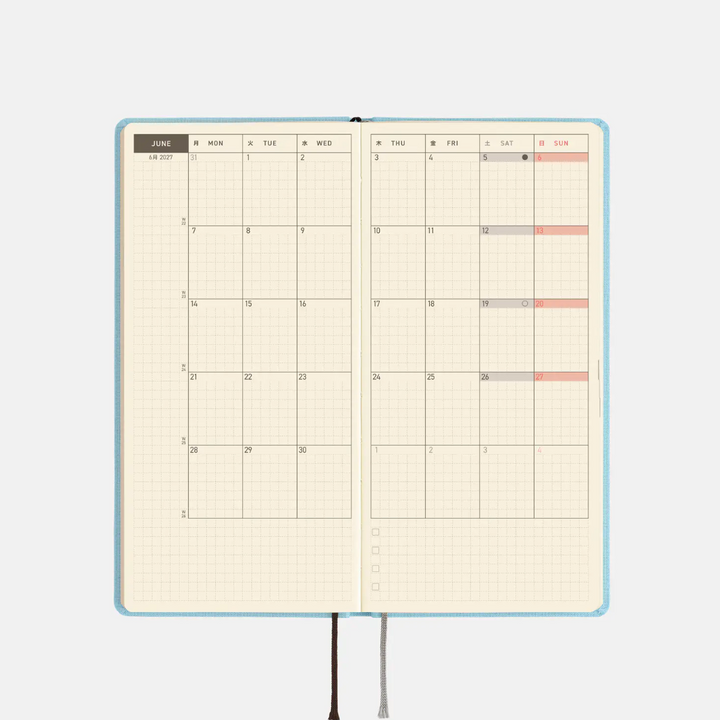 Hobonichi Techo 2027 Weeks Colors