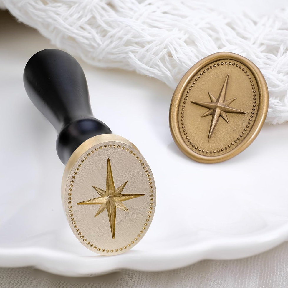 Wax Seal Stamp - North Star Oval
