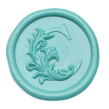 Wax Seal Stamp - Floral Round Alphabet (A-Z)