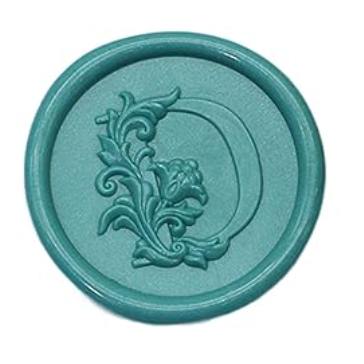 Wax Seal Stamp - Floral Round Alphabet (A-Z)