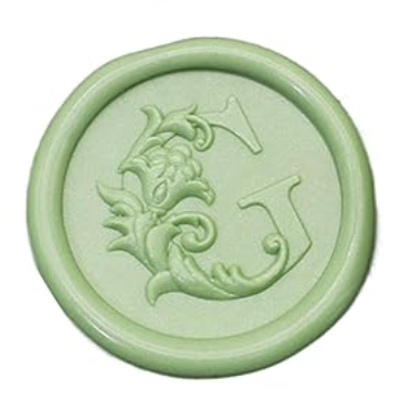 Wax Seal Stamp - Floral Round Alphabet (A-Z)