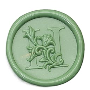 Wax Seal Stamp - Floral Round Alphabet (A-Z)