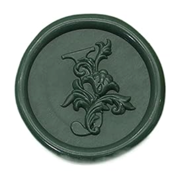 Wax Seal Stamp - Floral Round Alphabet (A-Z)