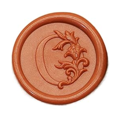 Wax Seal Stamp - Floral Round Alphabet (A-Z)