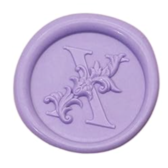 Wax Seal Stamp - Floral Round Alphabet (A-Z)