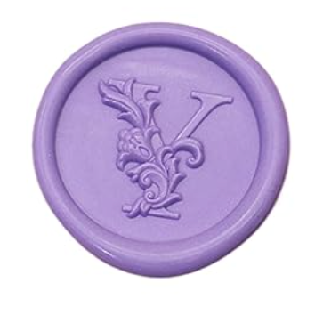 Wax Seal Stamp - Floral Round Alphabet (A-Z)