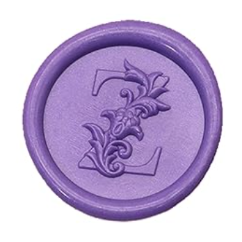 Wax Seal Stamp - Floral Round Alphabet (A-Z)