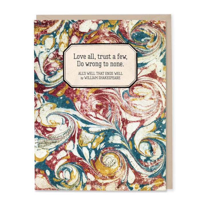 Do Wrong to None Shakespeare Card
