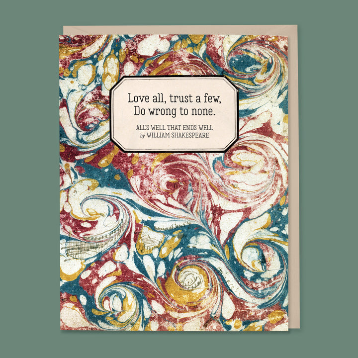 Do Wrong to None Shakespeare Card
