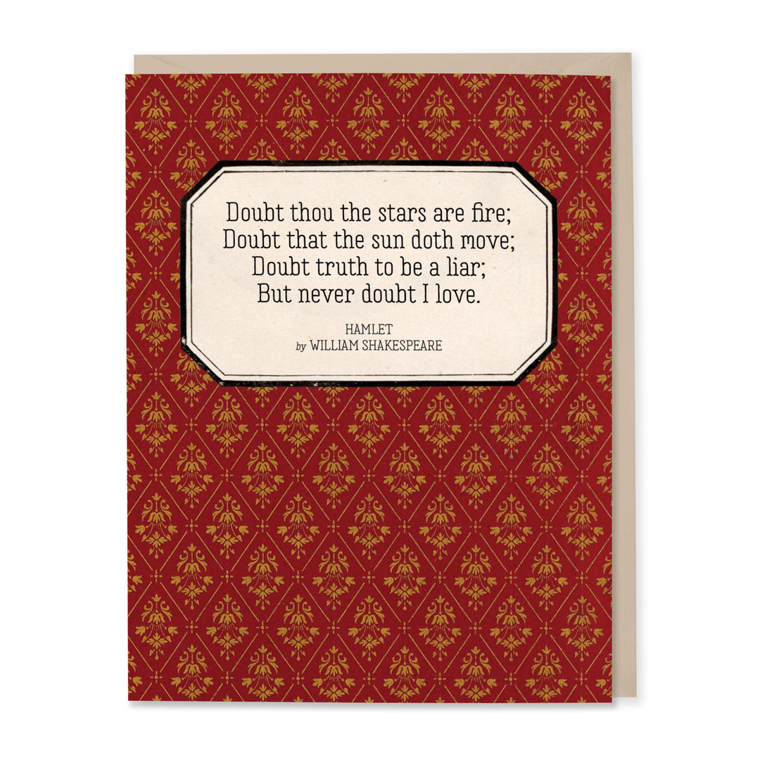Never Doubt I Love Shakespeare Love Card