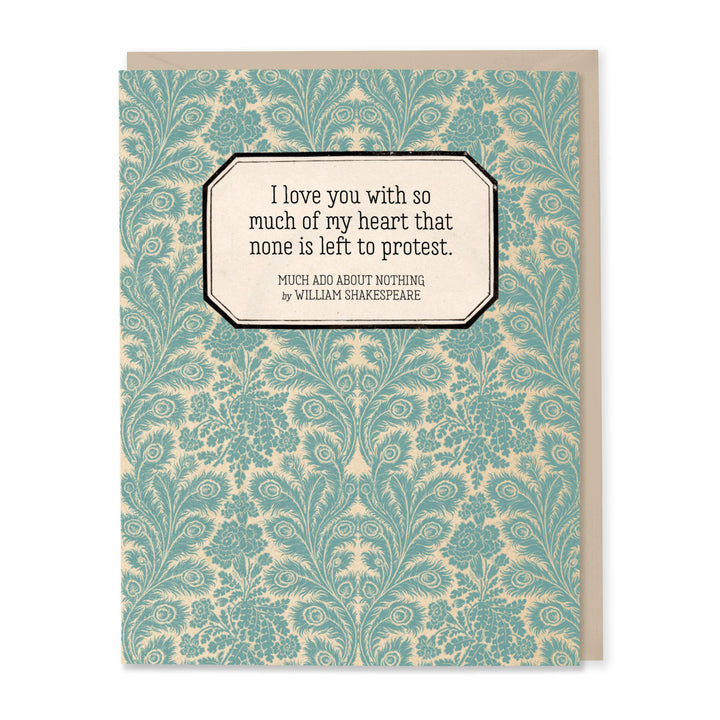 None is Left to Protest Shakespeare Love Card
