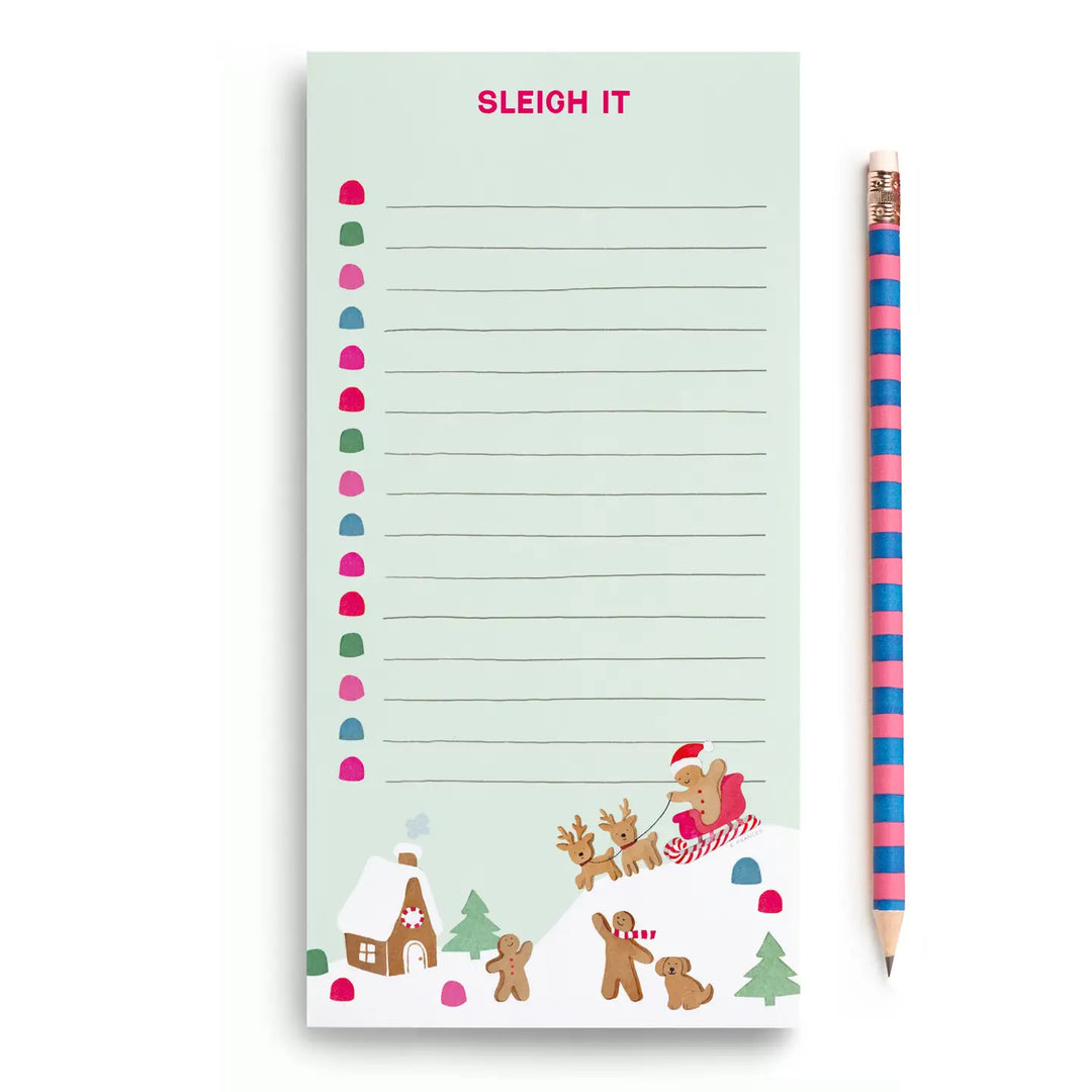 Sleigh It Gingerbread Market Notepad