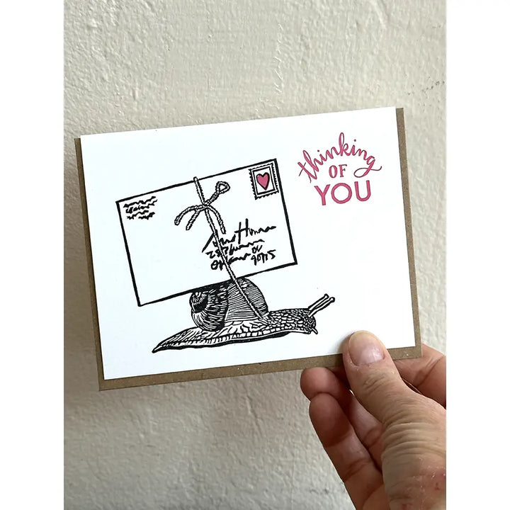 Snail Mail-Thinking of You Letterpress Card