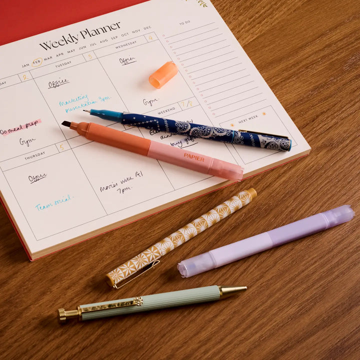 Mixed Pen & Highlighter Set of 5 - Solstice