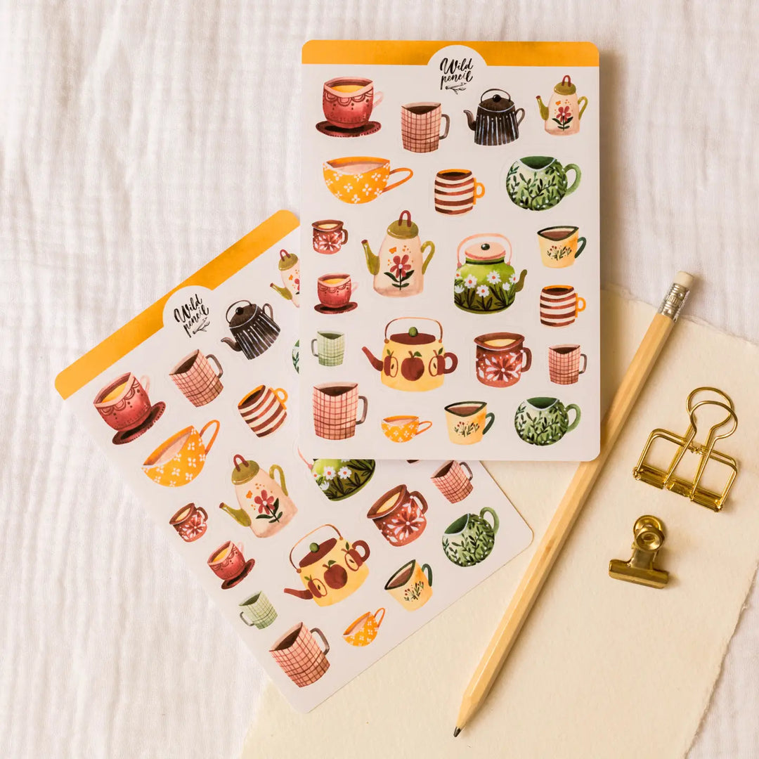 Sticker Sheet — Autumn Mugs