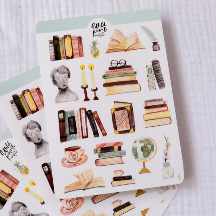 Sticker Sheet — Bookshelf