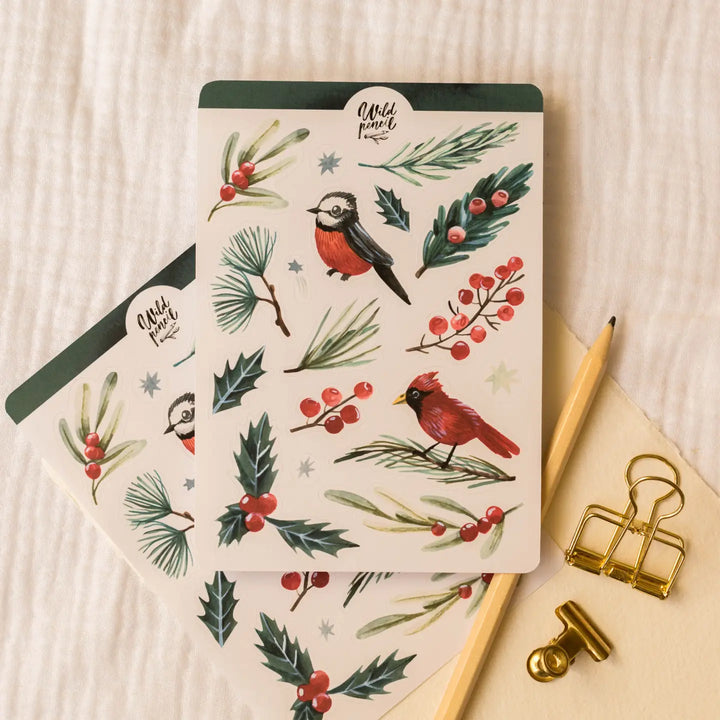 Sticker Sheet — Christmas Flora