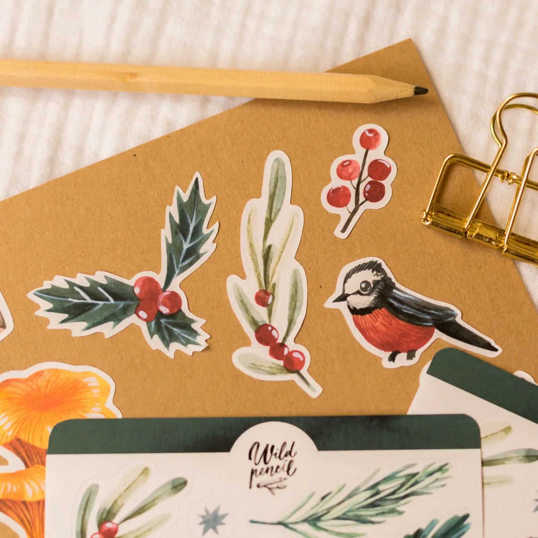 Sticker Sheet — Christmas Flora