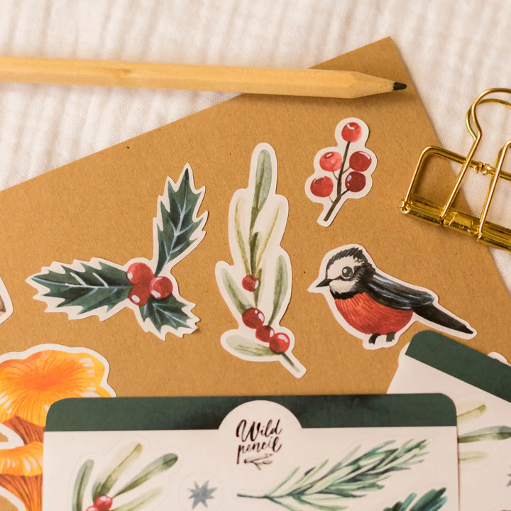 Sticker Sheet — Christmas Flora