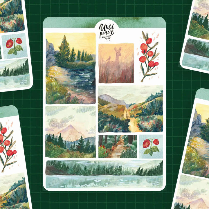 Sticker Sheet — Forest Landscapes