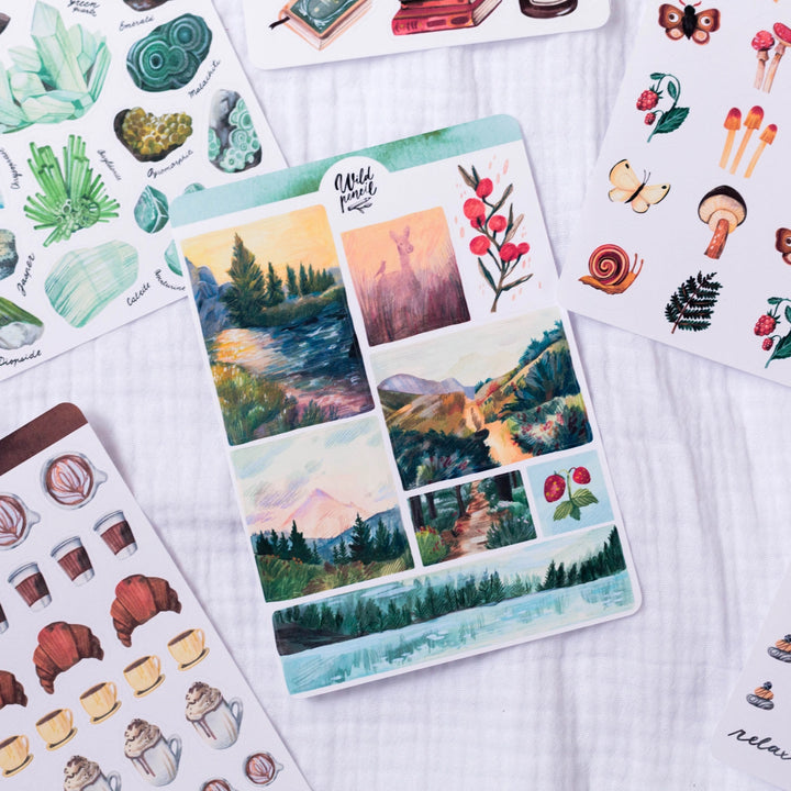 Sticker Sheet — Forest Landscapes