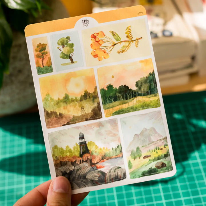 Sticker Sheet — Morning Landscapes