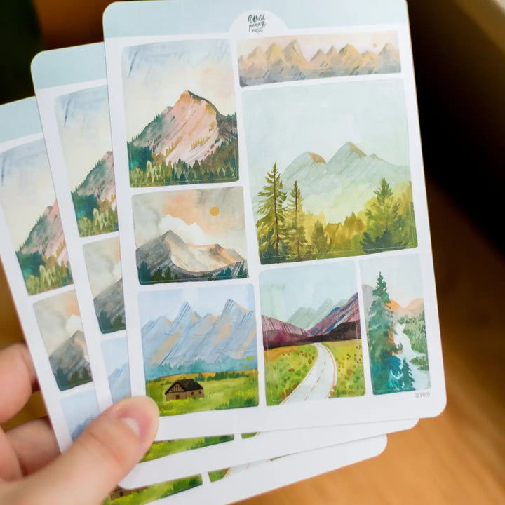 Sticker Sheet — Mountain Lanscapes