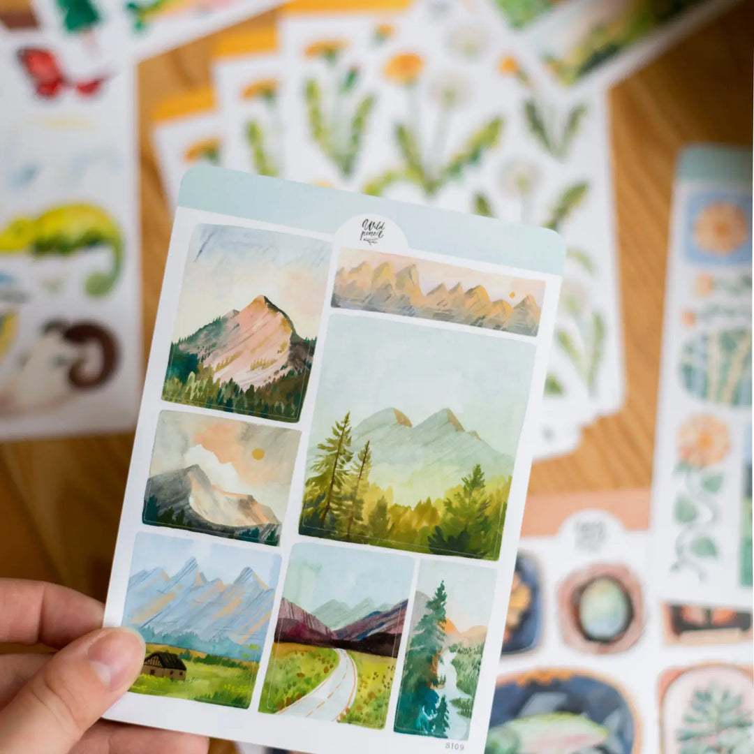 Sticker Sheet — Mountain Lanscapes