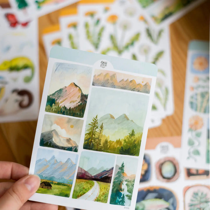 Sticker Sheet — Mountain Lanscapes