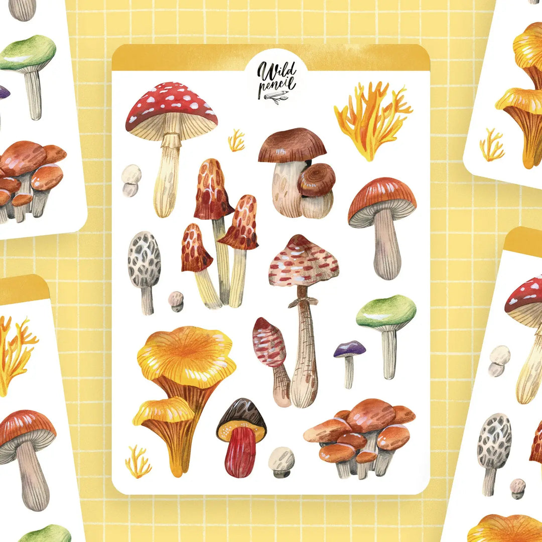 Sticker Sheet — Mushrooms