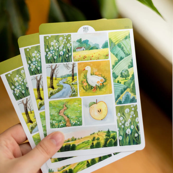 Sticker Sheet — Spring Landscapes