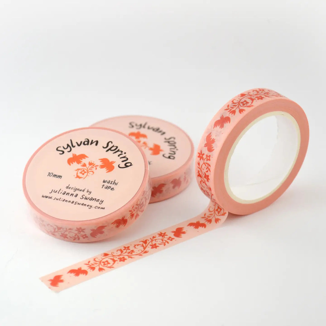 Sylvan Spring Red Washi Tape