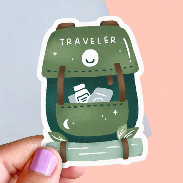 Traveler's Backpack Matte Vinyl Sticker