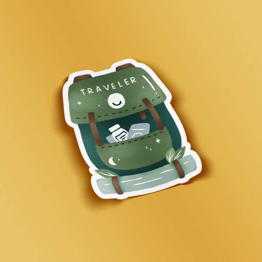 Traveler's Backpack Matte Vinyl Sticker