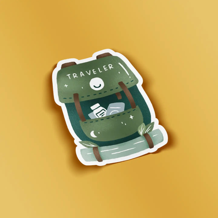 Traveler's Backpack Matte Vinyl Sticker