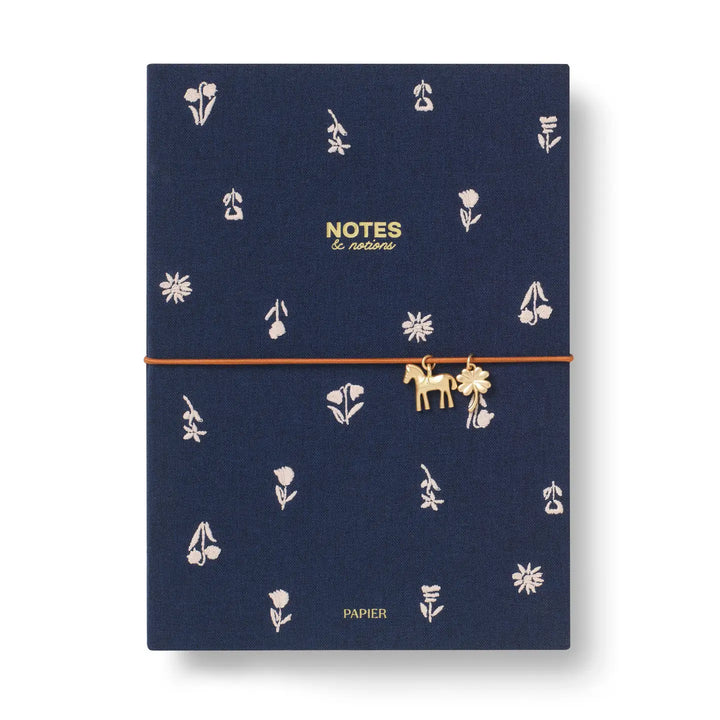 Softcover Fabric Notebook - Twilight Blooms