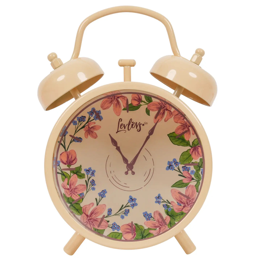 Beige Twin Bell Alarm Clock
