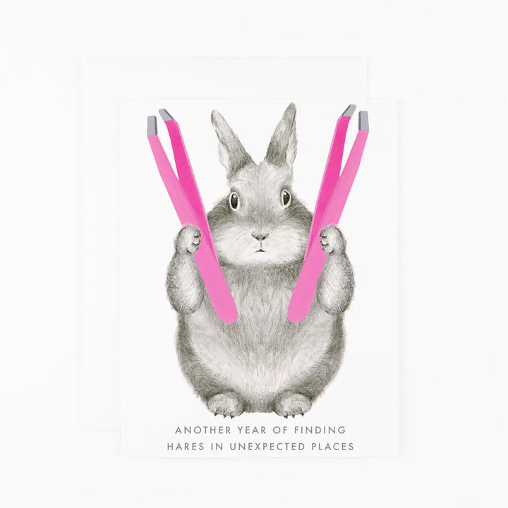 Unexpected Hares Birthday Card