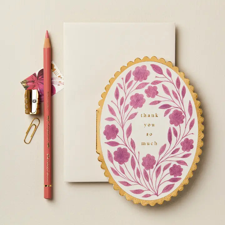 Violet Flora Thank You So Much Card