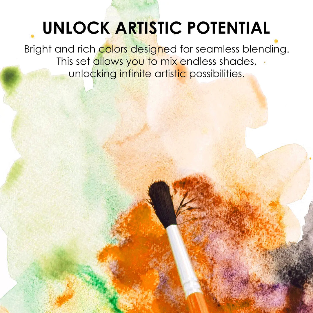 Watercolor Pocket Set of 12 with Brush - Autumn Colors