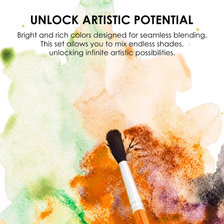Watercolor Pocket Set of 12 with Brush - Autumn Colors