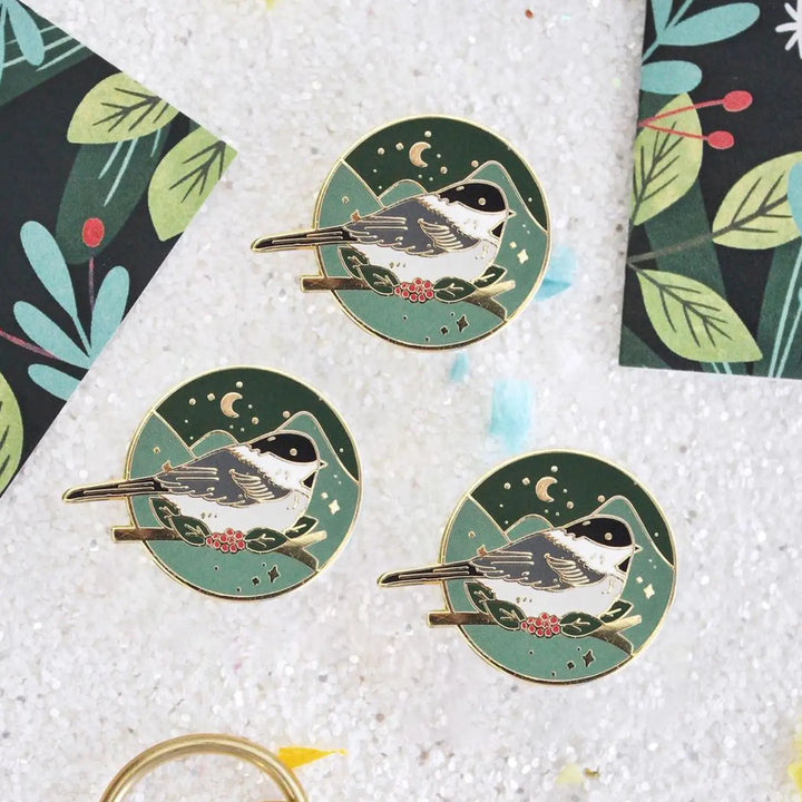 Winter Bird Enamel Pin