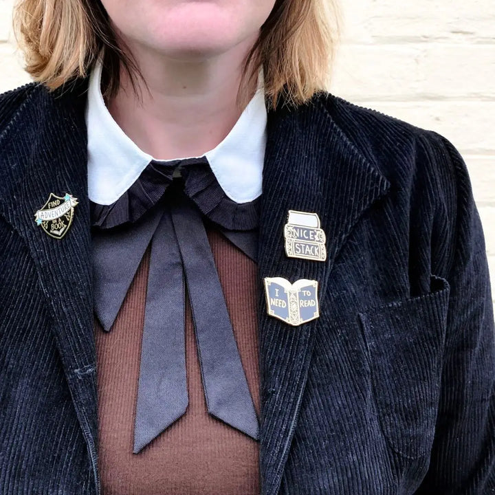 Find Adventure in a Book Enamel Pin