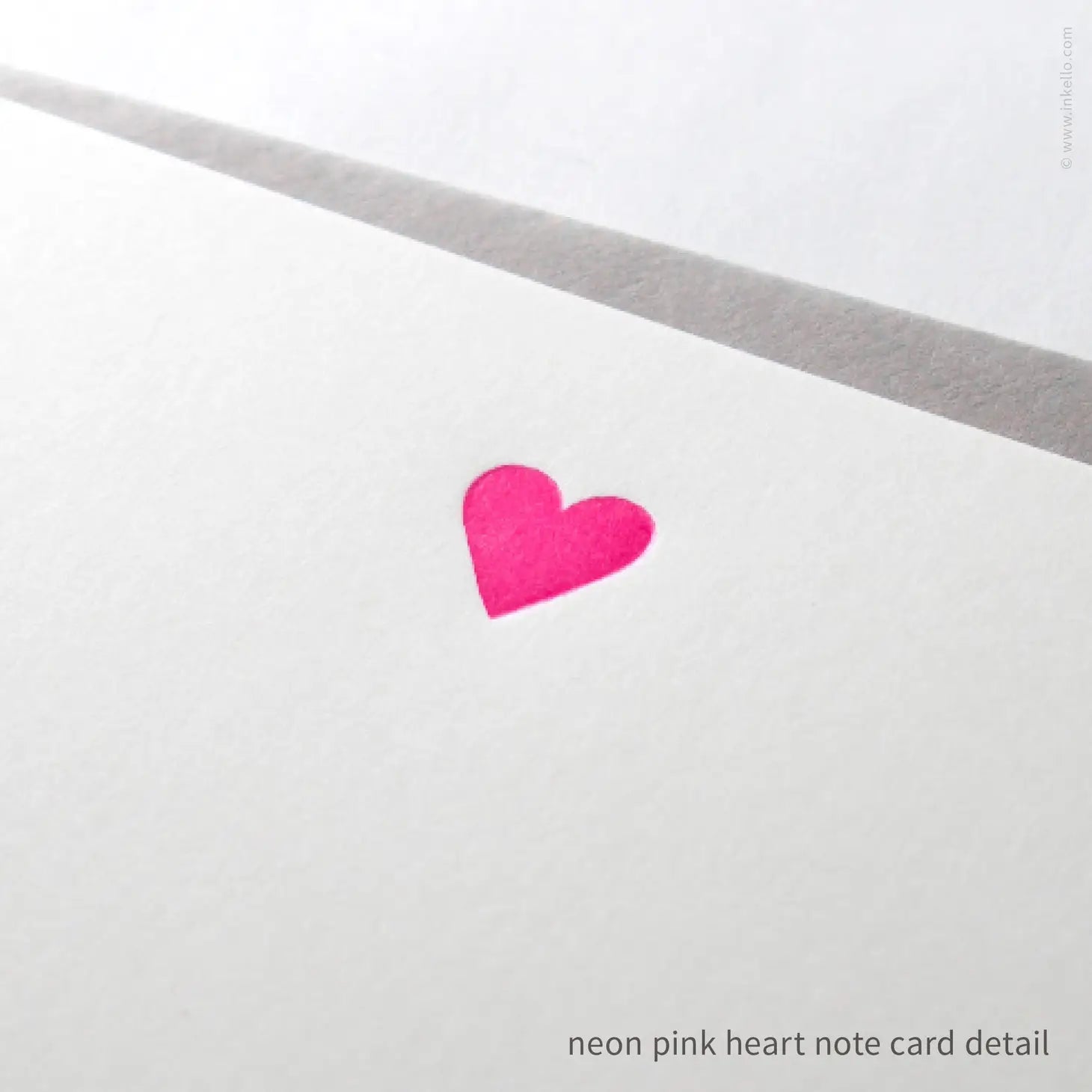 Neon Pink Heart Flat Note Set