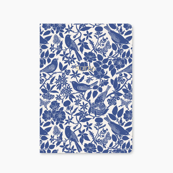 Blue Birds Soft-Cover Notebook