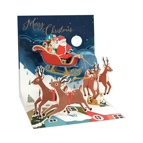 Santa's Sleigh Treasures Pop-up Card