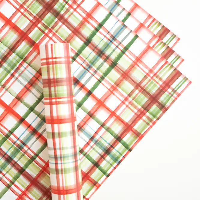 Holiday Plaid Gift Wrap (Roll)