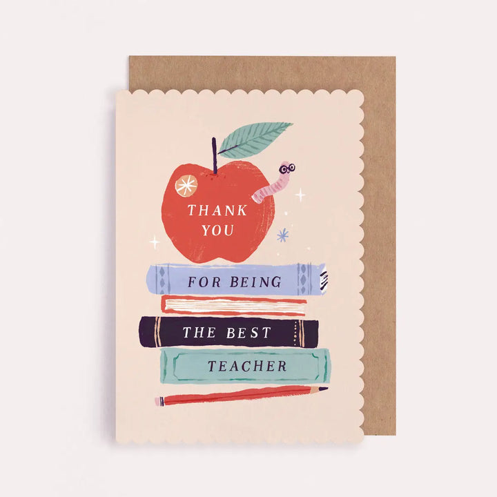 Apple Thank You Teacher Card | Teacher Appreciation Cards