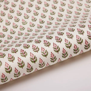 Hand Block Printed Gift Wrap Sheets - Buti Blush (Roll)