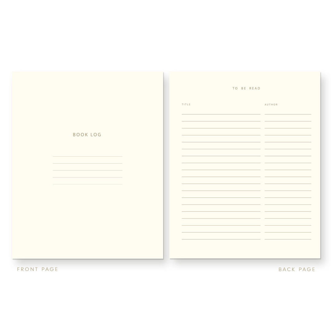 Gingham Pattern Book Log Reading Journal